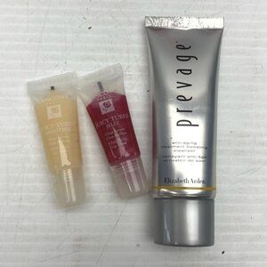 Elizabeth Arden Prevage with Lancôme Juicy Tubes in Red and Cream